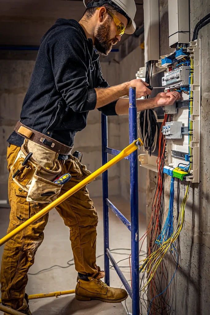 electrician working at home for no power