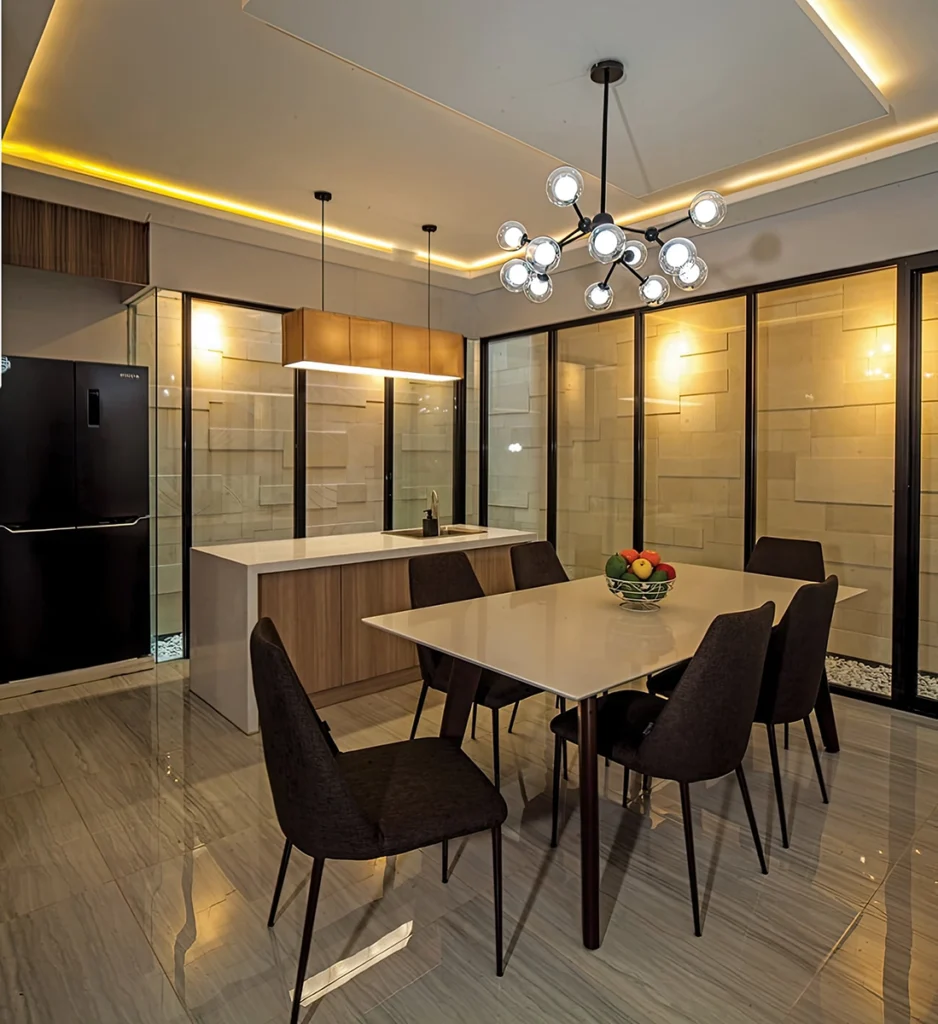 Dining room with LED Lighting