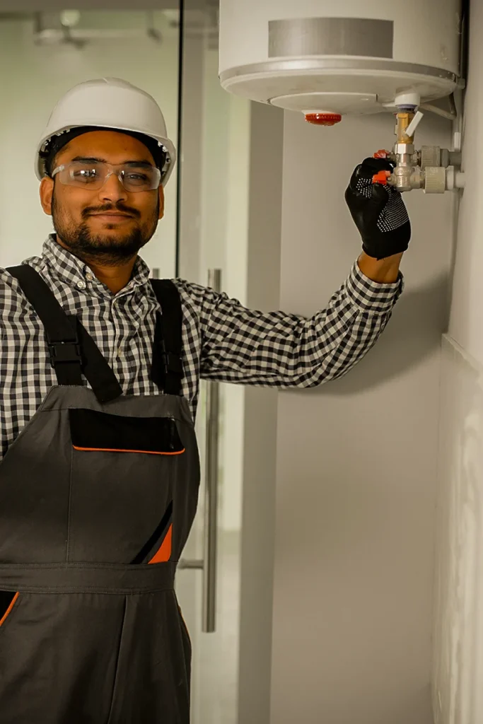 hot water repair male electrician